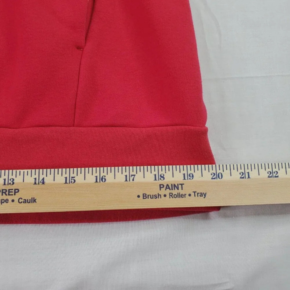 Fabletics x Madelaine Petsch Sweatshirt Women M Red 1/2 Zip on Back Pullover Gym - Picture 12 of 16